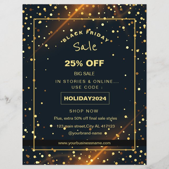 Schöne Golden Glitzern - Paradies für Kletterhexen Flyer (Vorne)