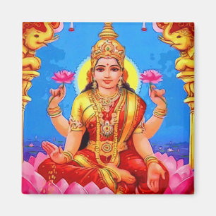 Schöne Golden Lakshmi Diwali Goddess Magnet