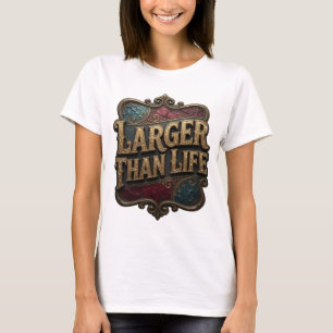 Schöne Goldene LARGER THAN LIFE 3D-Textkunst T-Shirt