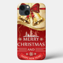 Schöne goldene Weihnachtsglocken mit Red Bow Case-Mate iPhone Hülle