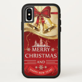 Schöne goldene Weihnachtsglocken mit Red Bow Case-Mate iPhone Hülle