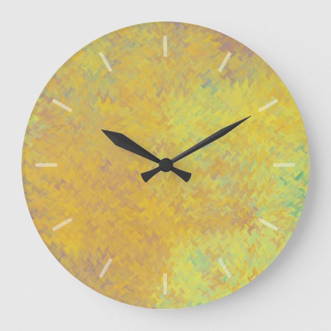 Schöne, goldfarbene, marbarbarbene Papierausführun Große Wanduhr (Vorderseite)