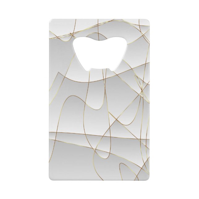 Schöne Goldlinien Geldbeutel Flaschenöffner (Vorderseite)