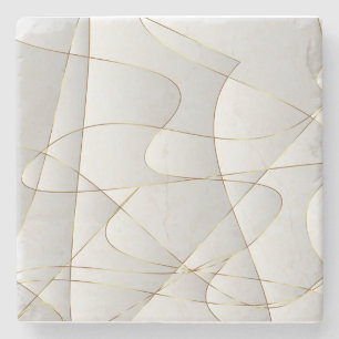 Schöne Goldlinien Steinuntersetzer