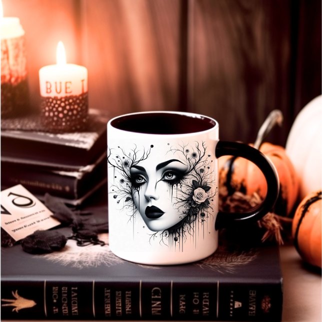 Schöne Gothic-Frau Tasse (Von Creator hochgeladen)