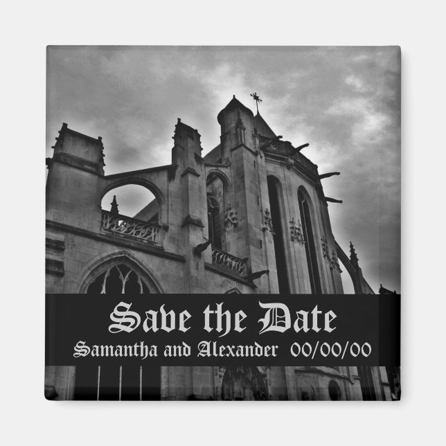 Schöne Gotik Save the Date Magnet (Vorne)