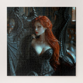 Schöne Gotische Frau im Drachenchor Puzzle