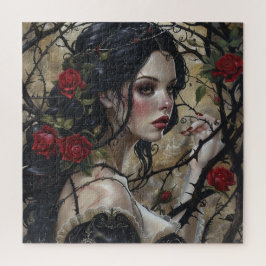 Schöne gotische Frau Puzzle