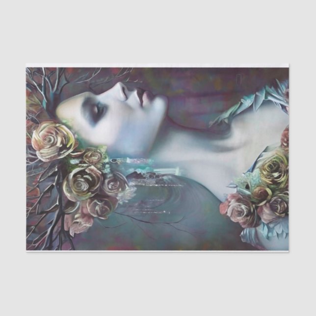 Schöne gotische Frau Seidenpapier (Vorderseite)