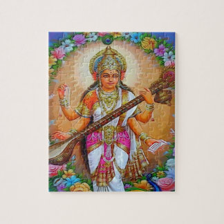 Schöne Göttin Saraswati Puzzle