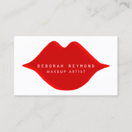 schöne grafische feminine rote Lippen Schönheitssc Visitenkarte