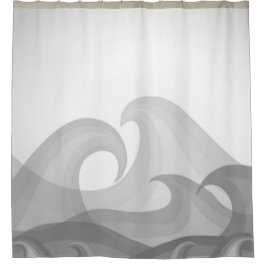 Schöne graue Kunstwellen zum Wasserspass Duschvorhang