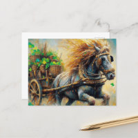 Schöne graue Sinti und Roma Vanner Pulling Cart Kl