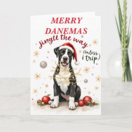 Schöne Great Dane Weihnachtskarte Karte