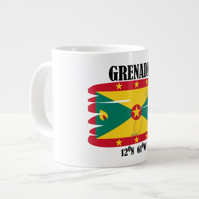 Schöne Grenada-Tasse Jumbo-Tasse (Vorderseite Links)