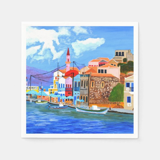 schöne griechische Servietten (Vorderseite)