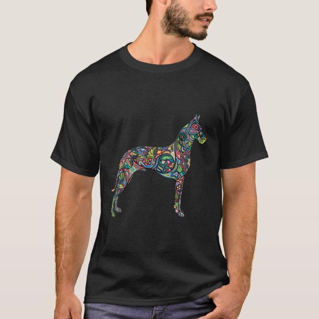 Schöne Große Dane Totem T-Shirt (Vorderseite)