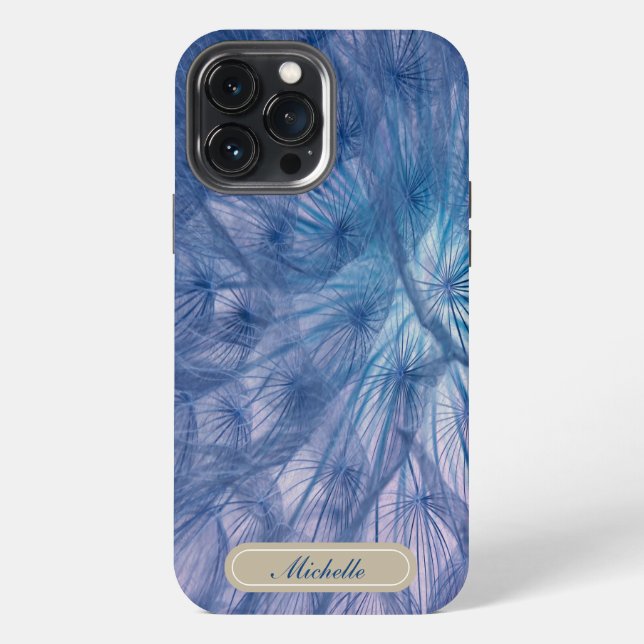 Schöne große luftige blaue Löwenzahn  iPhone Hülle (Rückseite)