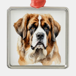 SCHÖNE GROSSE SAINT BERNARD DOG ORNAMENT AUS METALL
