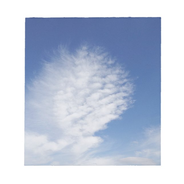 Schöne, große Wolke Notizblock (Vorderseite)