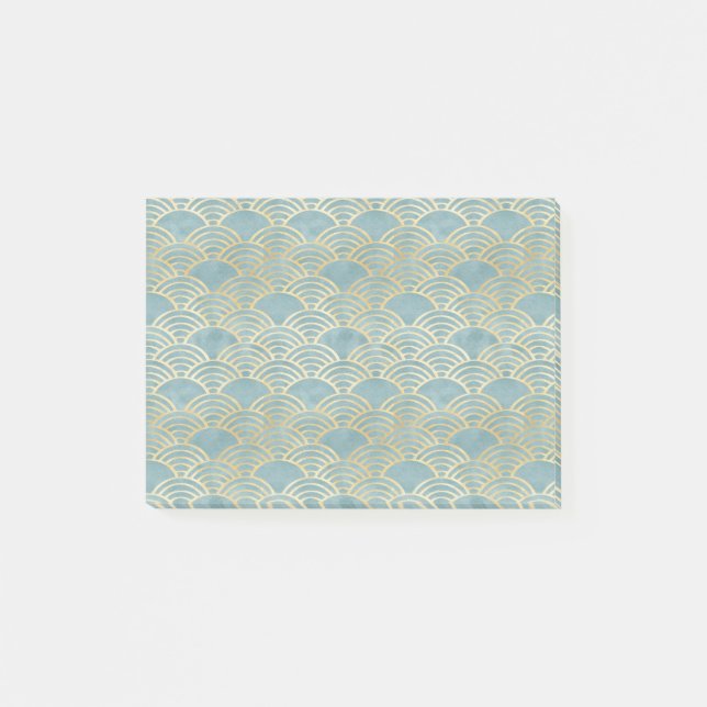 Schöne, grüne Art Deco, metallisch, elegant, chic, Post-it Klebezettel (Vorderseite)