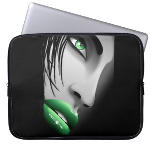 Schöne grüne Augen Girl Laptop Sleeve
