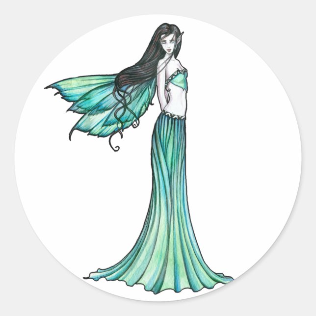 Schöne grüne Fairy Stickers von Molly Harrison (Vorderseite)