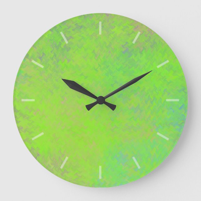 Schöne grüne Karton-Designuhr Große Wanduhr (Vorderseite)