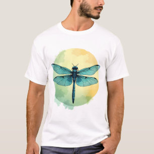 Schöne grüne Libellen-Wasserfarbenkunst Insektenli T-Shirt