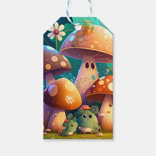 Schöne, grüne niedliche Babymuscheln - Geschenk-Ta Geschenkanhänger (Vorderseite)