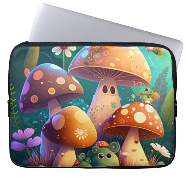 Schöne, grüne niedliche Säuglingszimmer Laptopschutzhülle (Vorderseite)