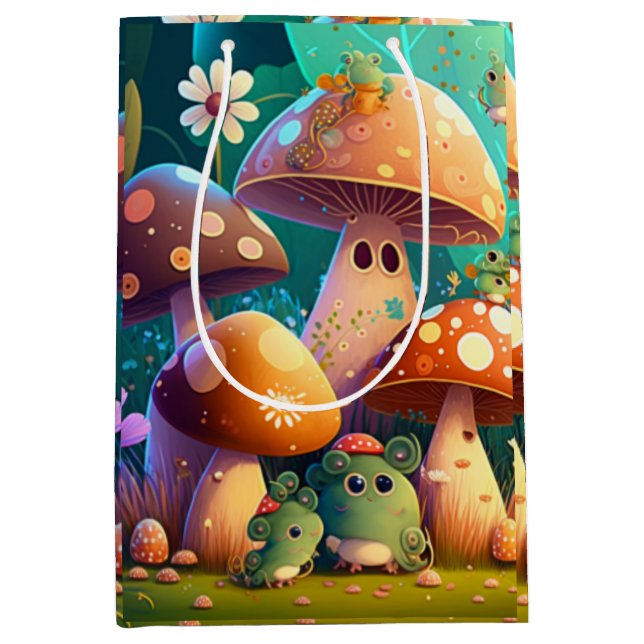 Schöne, grüne niedliche Säuglingszimmer Mittlere Geschenktüte (Vorderseite)