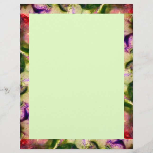 Schöne grüne violette Natur Kunst  (Vorderseite)