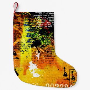 Schöne Grunge-Layout-Hintergrund, vintage, Jubiläu Kleiner Weihnachtsstrumpf