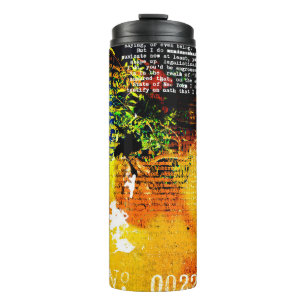Schöne Grunge-Layout-Hintergrund, vintage, Jubiläu Thermosbecher