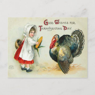 Schöne Grüße zum Erntedankfest Postkarte