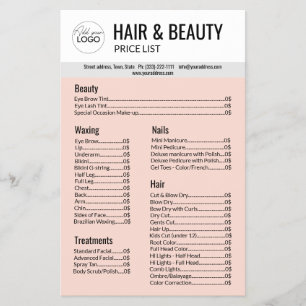 Schöne Haare Körperwache Maniküre Pink Grau Flyer