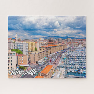 Schöne Hafenstadt Marseille, Frankreich Puzzle