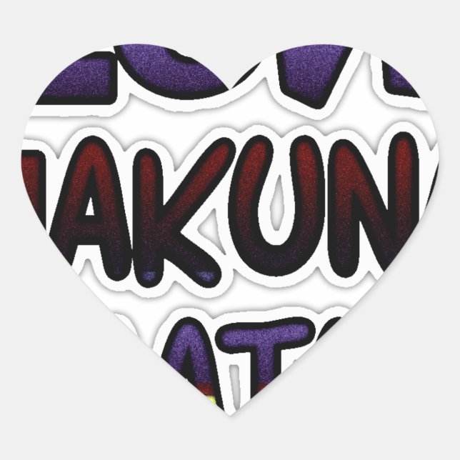 Schöne Hakuna Matata Kunst, Dichtung Herz-Aufkleber (Vorderseite)