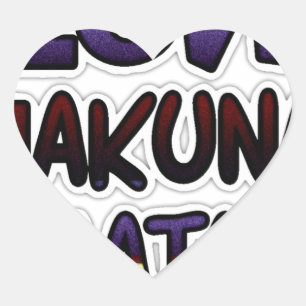 Schöne Hakuna Matata Kunst, Dichtung Herz-Aufkleber