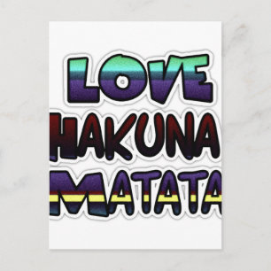 Schöne Hakuna Matata Kunst, Dichtung Postkarte