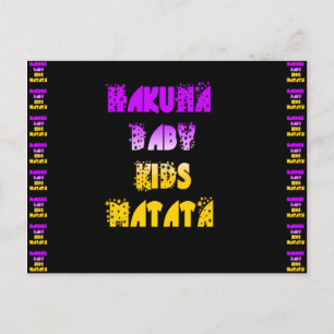 Schöne Hakuna Matata-Kunststoffdruck Postkarte