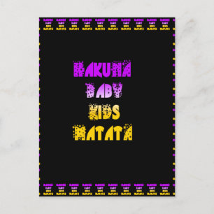 Schöne Hakuna Matata-Kunststoffdruck Postkarte