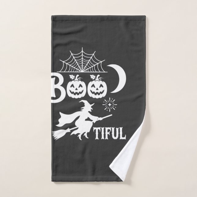 Schöne Halloween-Hexenmondgestaltung_1 Handtuch (Handtuch)
