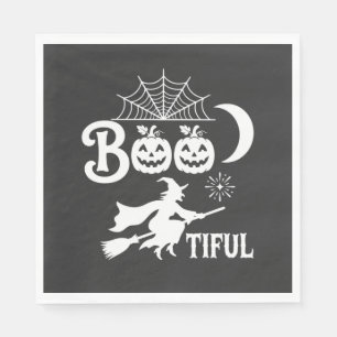 Schöne Halloween-Hexenmondgestaltung_1 Serviette