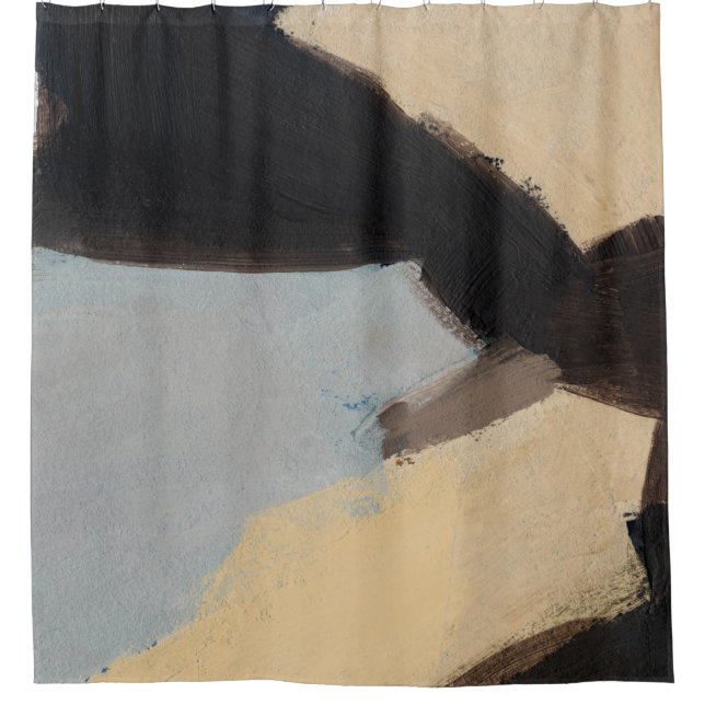 Schöne Hand gemalt minimalistisch. Modernes Stück Duschvorhang (Vorderseite)