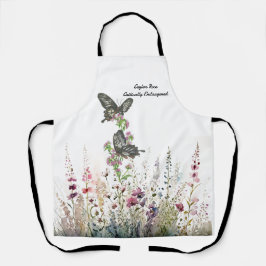 Schöne handbemalte, gefährdete Ceylon-Rose Schürze