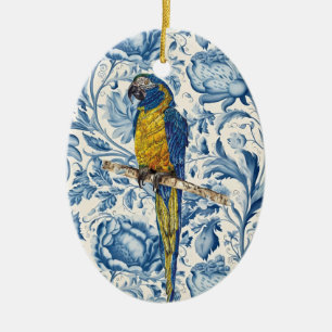 Schöne handbemalte, gefährdete Maca Keramik Ornament