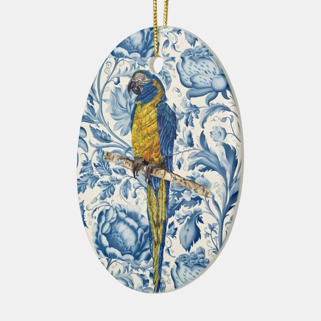 Schöne handbemalte, gefährdete Maca Keramik Ornament (Links)