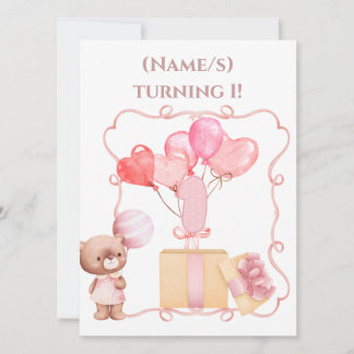 Schöne Handgemalt und Gezeichnet Drehen 1! Einladung